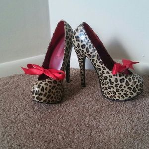 Cheetah high heels taking offers